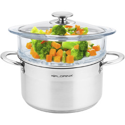 Garnek Inox Do Gotowania Na Parze Parowar Szklany