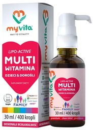 Multiwitamina FAMILY Dzieci i Dorośli, Krople, MyVita, 30ml