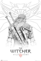 Plakat Wiedźmin - Geralt Sketch