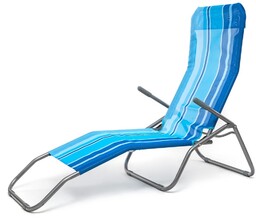 Leżak plażowy Happy Green niebieski, 142 x 60