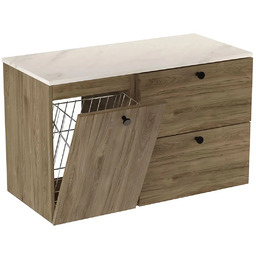 Elior Szafka pod umywalkę z koszem orzech +