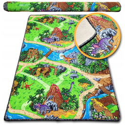 Dywan Dziecięcy Mata Dinozaury Dino Kolorowy Ulice