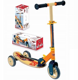 Smoby Hulajnoga Trójkołowa Cars Auta Drewniana