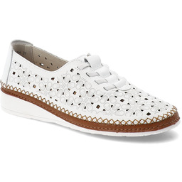 Filippo Półbuty damskie, ze skóry naturalnej ażurowa cholewka