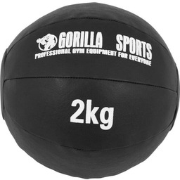 2kg Piłka lekarska ze skóry syntetycznej Gorilla Sports