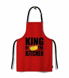 Domarex Fartuch kuchenny 65x75 King of kitchen czerwony