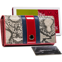 Portfel skórzany Peterson czerwony PTN ST-411