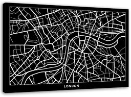 Obraz, Londyn - plan miasta 60x40