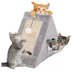 NUXIE Domek z drapakiem dla kota 39cm