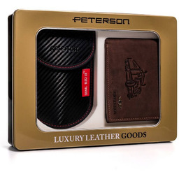 Zestaw prezentowy: skórzany portfel męski i etui