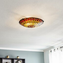 QUOIZEL Lampa sufitowa tiffany West End, możliwość ściemniania,