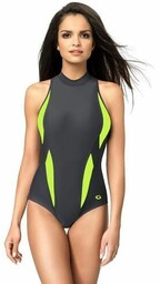 gWINNER Aqua Sport II Kostium kąpielowy jednoczęściowy, grafit/zielony