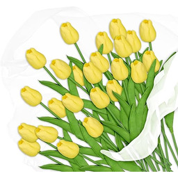 Relaxdays sztuczne tulipany w zestawie 24 sztuk, kwiaty,