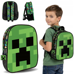 PLECAK PRZEDSZKOLNY MINECRAFT FACE CREEPER ZIELONY