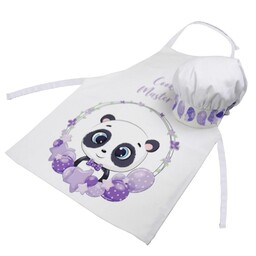 Domarex Fartuch + Czapka Little Cook Panda zestaw