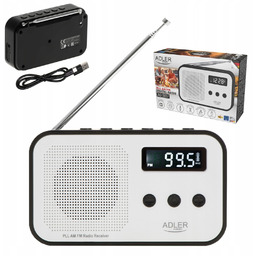 Radio Cyfrowe Pll Am/fm Ad 1907 Zegar, Budzik,