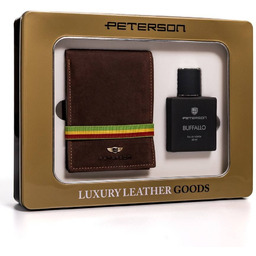 Zestaw prezentowy: skórzany portfel męski i woda toaletowa