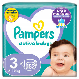 Pampers Active Baby 3 6-10kg 152 szt. Pieluszki