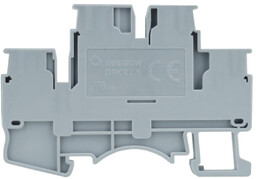 Złączka szynowa zaciskowa szara 2,5mm2 2-piętrowa 4-przewodowa DSKK2.5-01P-11-00A