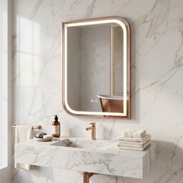 Rea Lustro ścienne LED ZONE 80x60 Różowe Złoto