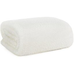 Koc 70 x 160 Mikrofibra Baranek Lori Biały