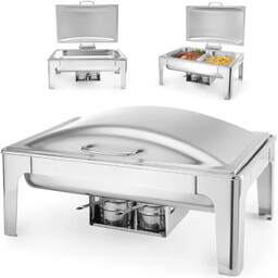 Podgrzewacz do potraw na pastę świeczki stal satynowana