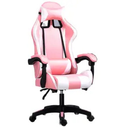 Extralink G-525 Gamingowy do 150kg Skóra ECO Różowo-biały