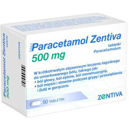 ZENTIVA Paracetamol 500 mg, 50 tabletek -> Odbiór