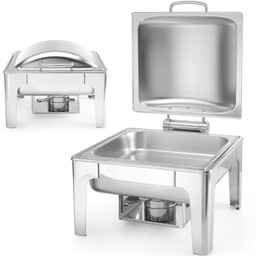 Podgrzewacz do potraw na pastę świeczki stal satynowana