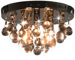 Lumes Czarno-fioletowa okrągła lampa sufitowa glamour P8-S84