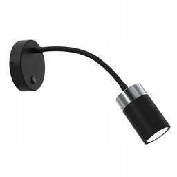 Lampa ścienna regulowany Joker Czarny Srebrny 1xGU10 Kinkiet