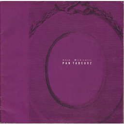 ADAM MICKIEWICZ: PAN TADEUSZ drukowany dodatek do nagrania