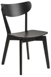 Krzesło do jadalni Roxby, drewniane, retro, czarne