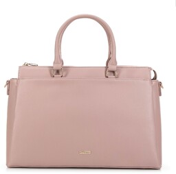 Damska torba na laptopa 15,6 z ekoskóry różowa