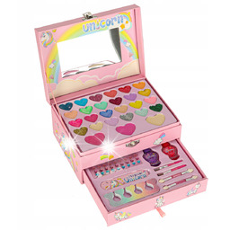 Kuferek zestaw kosmetyków do makijażu i paznokci makeup