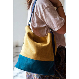 Pakamera Miodowo-turkusowa boho bag