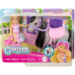 Barbie Chelsea, Lalka + kucyk, dla dzieci 3+