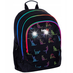 PLECAK TORNISTER SZKOLNY CZARNY KOT KOTKI