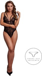 Wireless Lace Bodysuit with Adjustable Sliders - One
