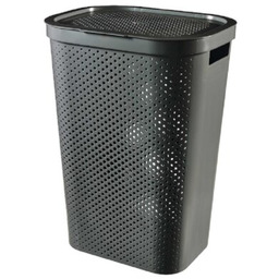 CURVER Kosz na pranie Infinity Recycled 60L Ciemnoszary
