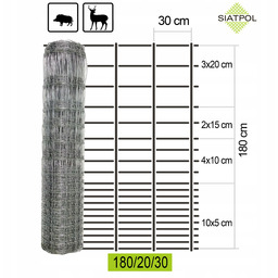 Siatka Ogrodzeniowa Leśna 180cm wysokość rolka 50m