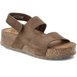 Yokono Sandały damskie, cholewka ze skóry naturalnej zamszowej