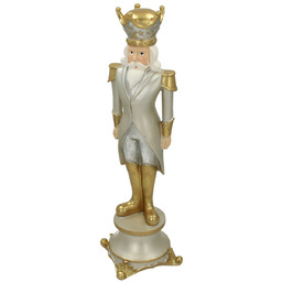 Figurka Dziadek do orzechów 42cm silver, 15 x