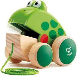 Hape Frog Pull Along, Wooden Frog Fly-Eating Pull
