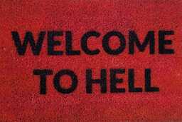 Czerwona wycieraczka- WELCOME TO HELL