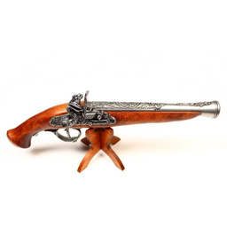 Replika niemiecki pistolet skałkowy na stojaku Denix model