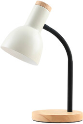 Biurkowa lampka Senza TB-37263-BG Italux biały czarny drewniany