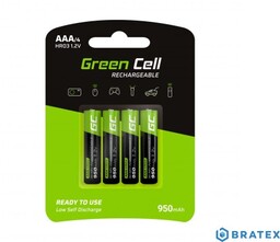 4x Akumulator Ni-MH Green Cell AAA (R3) 950
