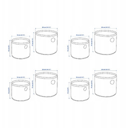 4 szt. Pudełko Len 2 szt zielone jasnoszare