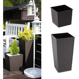 Donica FINEZJA 250x250 rattan - grafit metalik